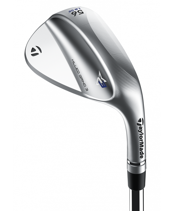TaylorMade Milled Grind 3 Satin Raw Chrome Wedge