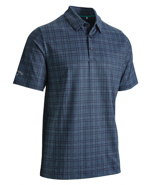 Pánske golfové tričko Callaway Printed Marled Classic Plaid