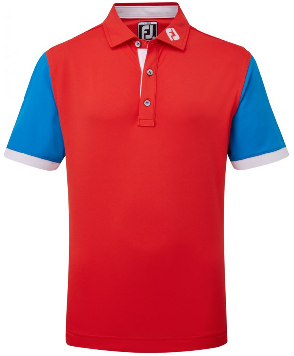 Detské golfové tričko FootJoy Colour Block Pique