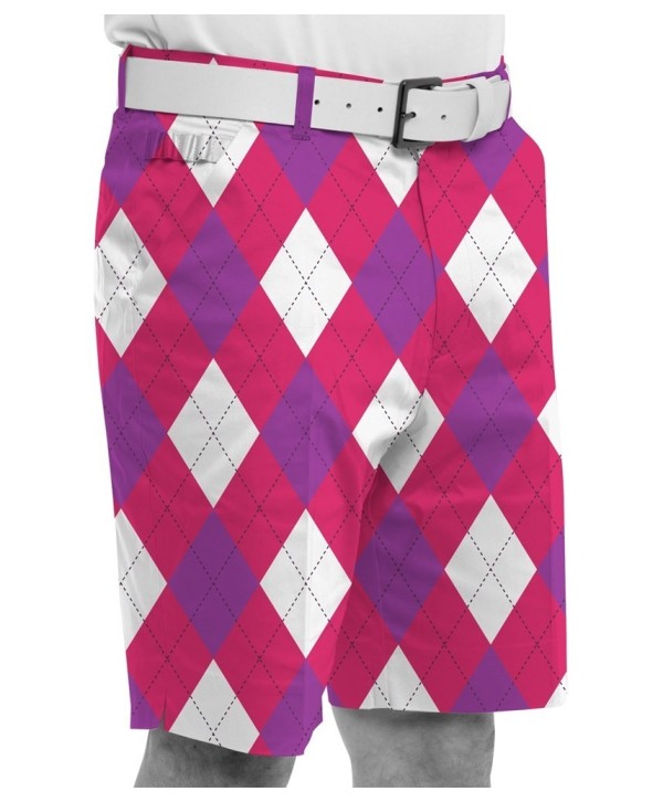 Royal And Awesome Back To The Fuchsia Golf Shorts
