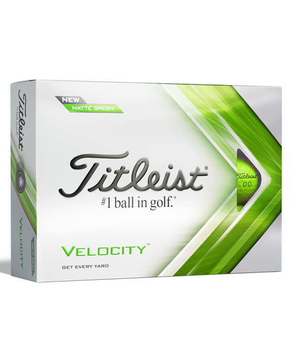 Golfové míčky Titleist Velocity Matte Green (12 ks)