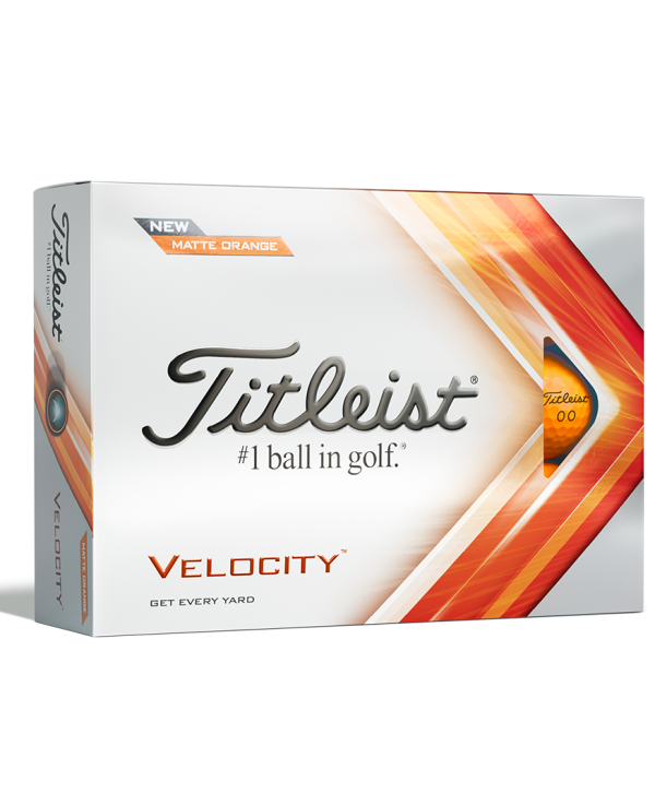 Golfové míčky Titleist Velocity Matte Orange (12 ks)
