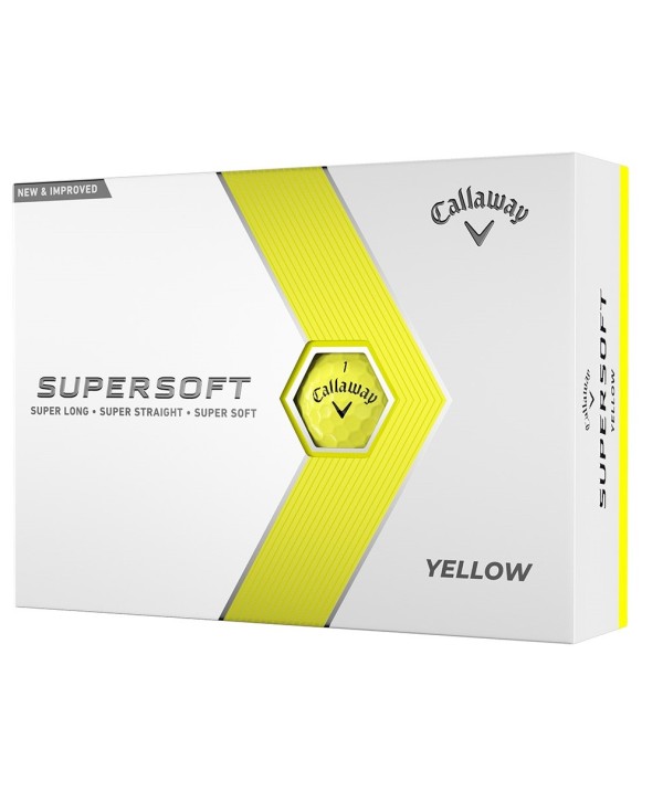 Golfové míčky Callaway Supersoft Matte Yellow (12 ks)