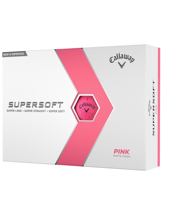 Golfové míčky Callaway Supersoft Matte Pink (12 ks)