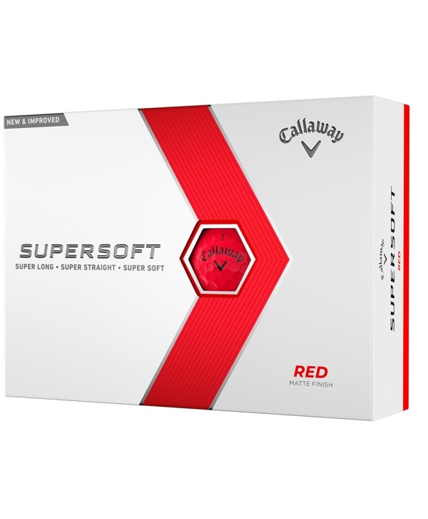Golfové loptičky Callaway Supersoft Mate Red (12 ks)
