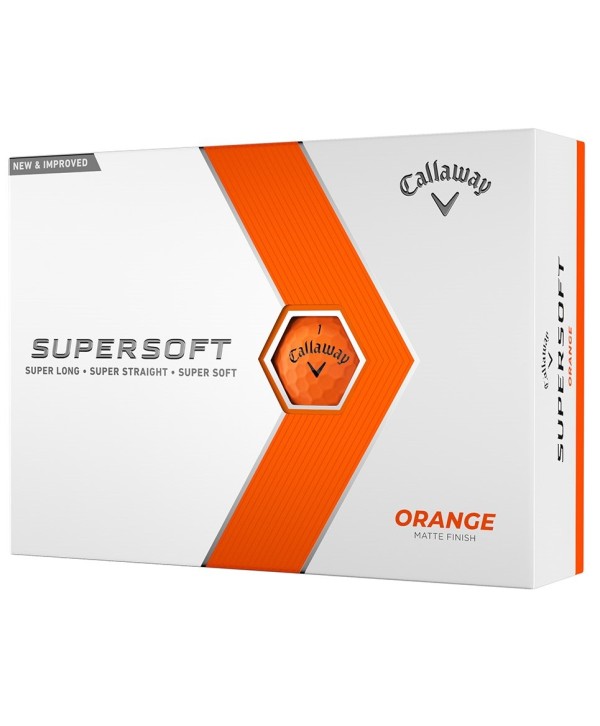 Golfové míčky Callaway Supersoft Matte Orange (12 ks)