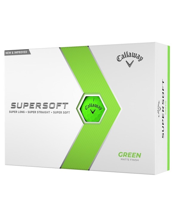 Golfové míčky Callaway Supersoft Matte Green (12 ks)