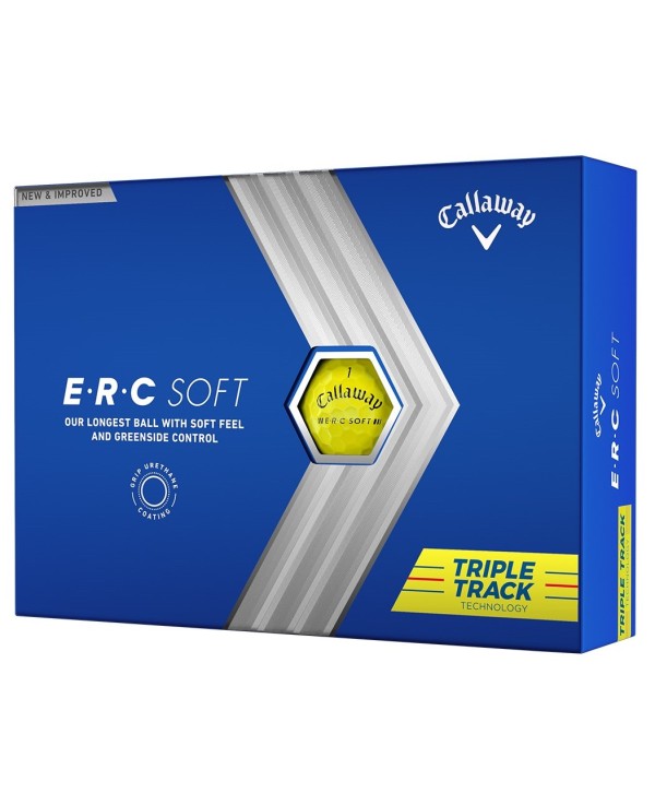 Golfové míčky Callaway ERC Soft Triple Track Yellow