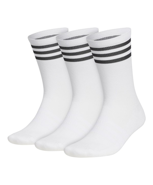 adidas Mens Crew 3 Stripe Socks - 3 Pairs
