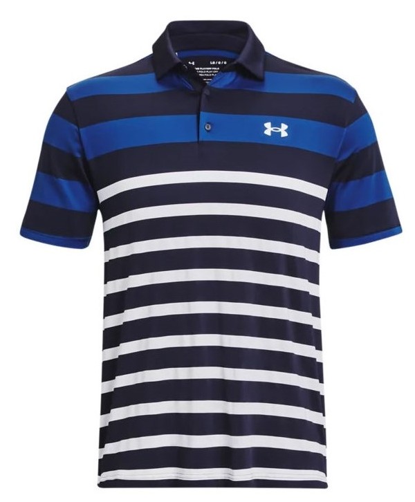 Under Armour Mens Playoff 3.0 Rugby Stripe Polo Shirt GOLFIQ