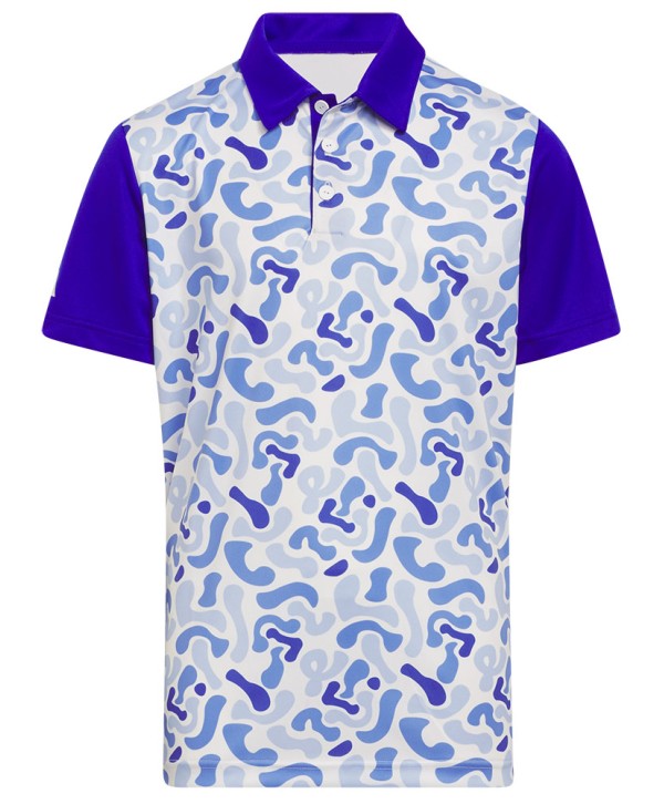 Detské golfové tričko Adidas Camo Printed