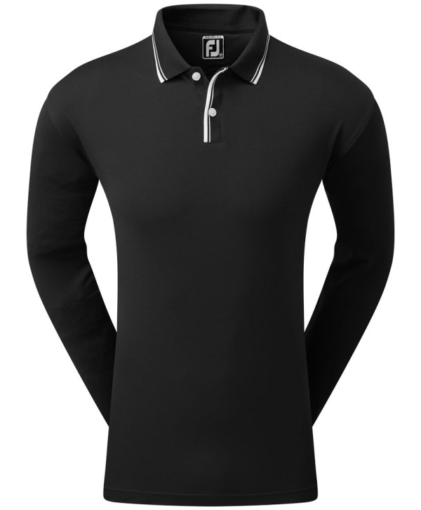 FootJoy Mens Lightweight Long Sleeve Sun Protection Pique Polo Shirt